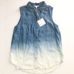 NWT BeachLunchLounge Sleeveless Denim Ombre Top